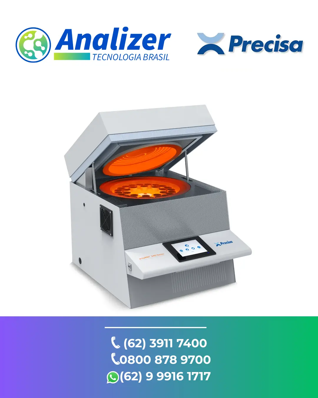 AJUSTE ANALISADOR TERMOGRAVIMÉTRICO 340 PREPASH PRECISA BRASIL