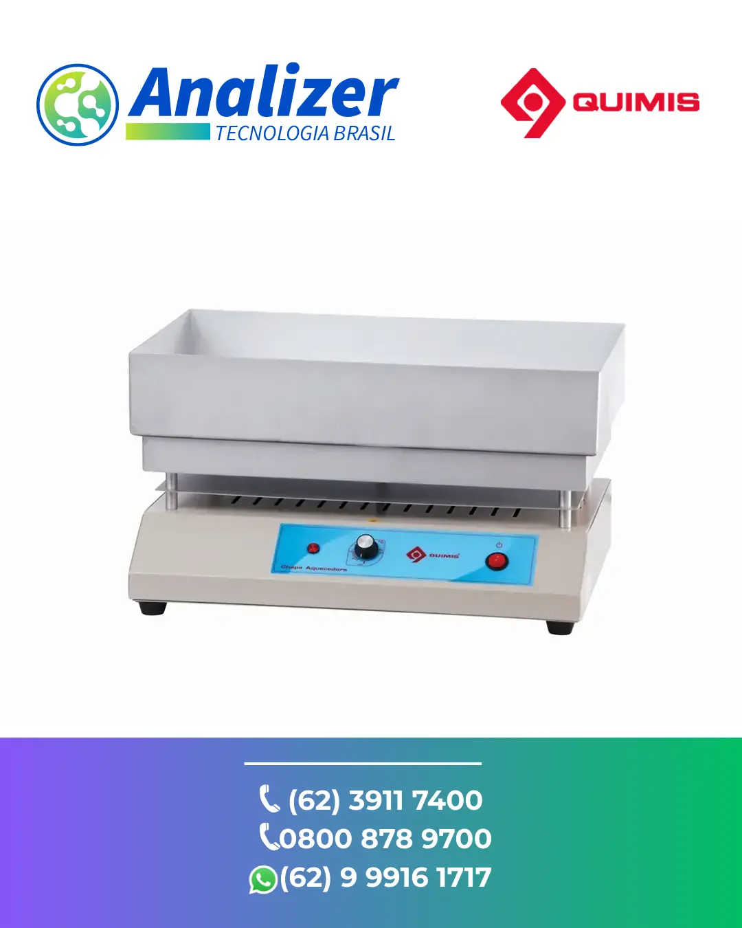 AJUSTE BANHO DE AREIA Q302 QUIMIS BRASIL