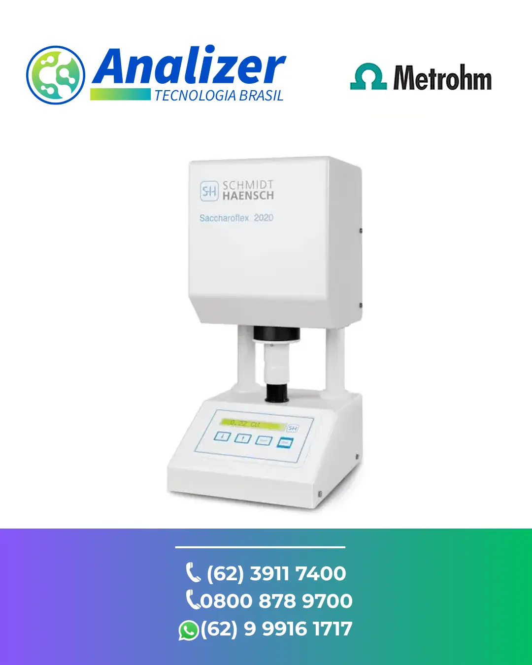 AJUSTE COLORÍMETRO SACCHAROFLEX2020 SCHMIDT+HAENSCH BRASIL