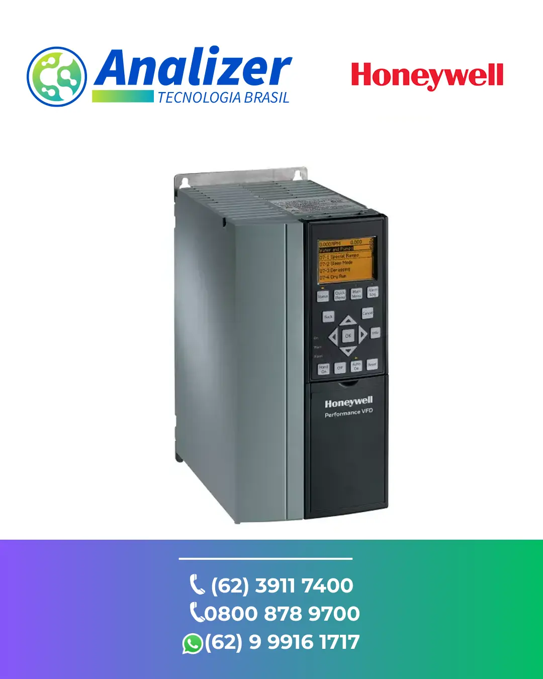 AJUSTE CONVERSOR DE FREQUÊNCIA HONEYWELL65 HONEYWELL BRASIL