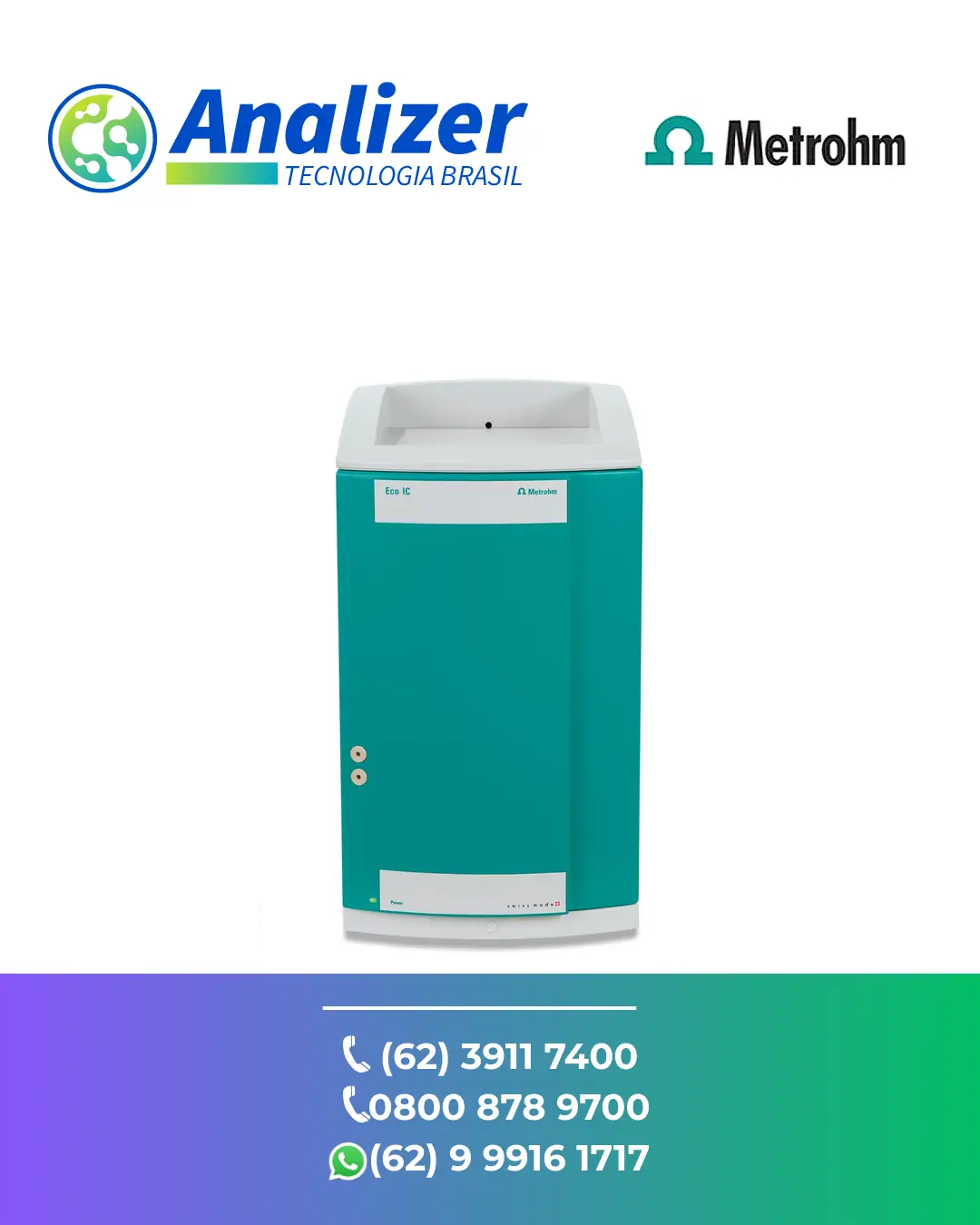 AJUSTE CROMATÓGRAFO ECO IC METROHM BRASIL