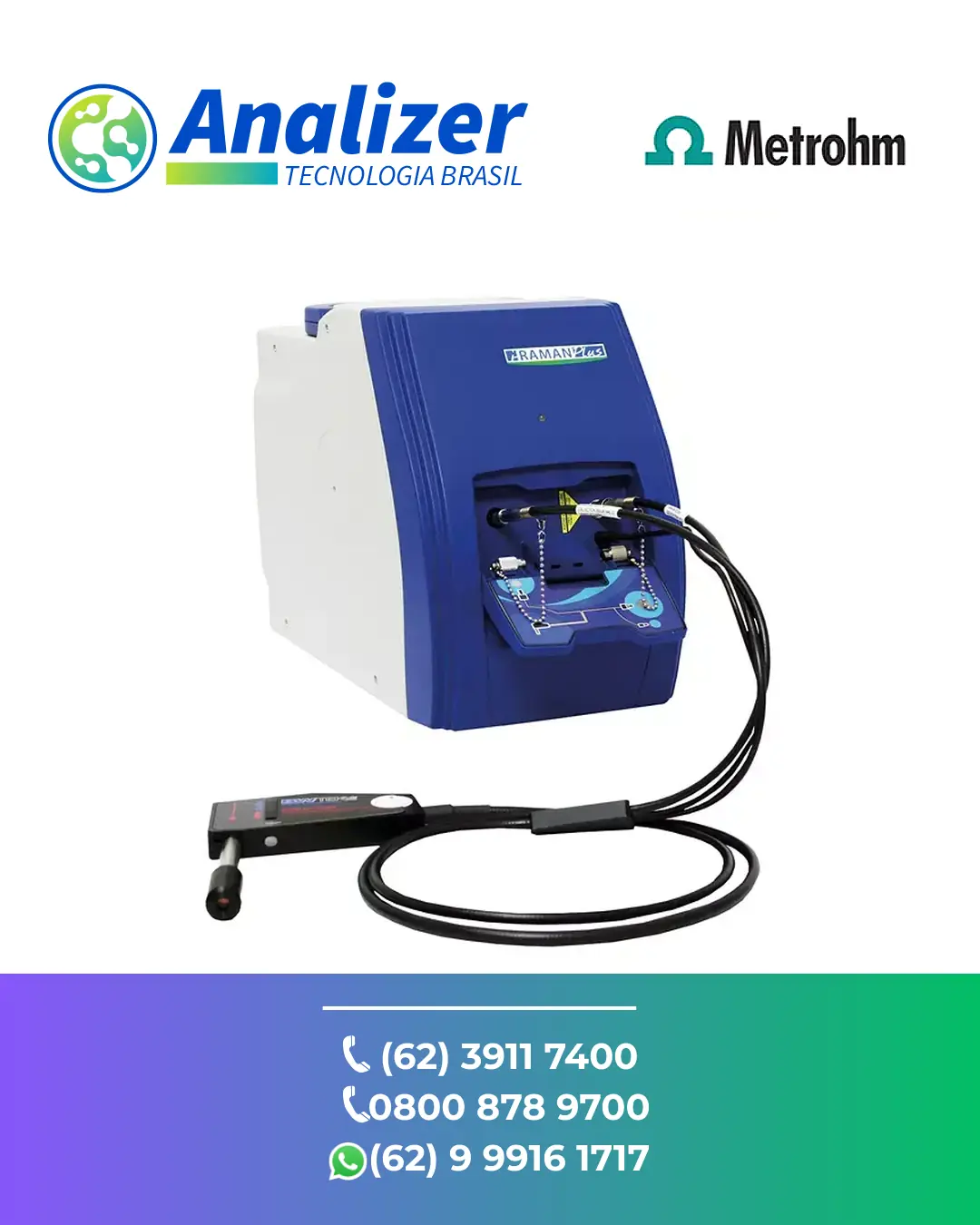 AJUSTE ESPECTROMETRO PORTATIL RAMAN I RAMAN PLUS 785H METROHM BRASIL