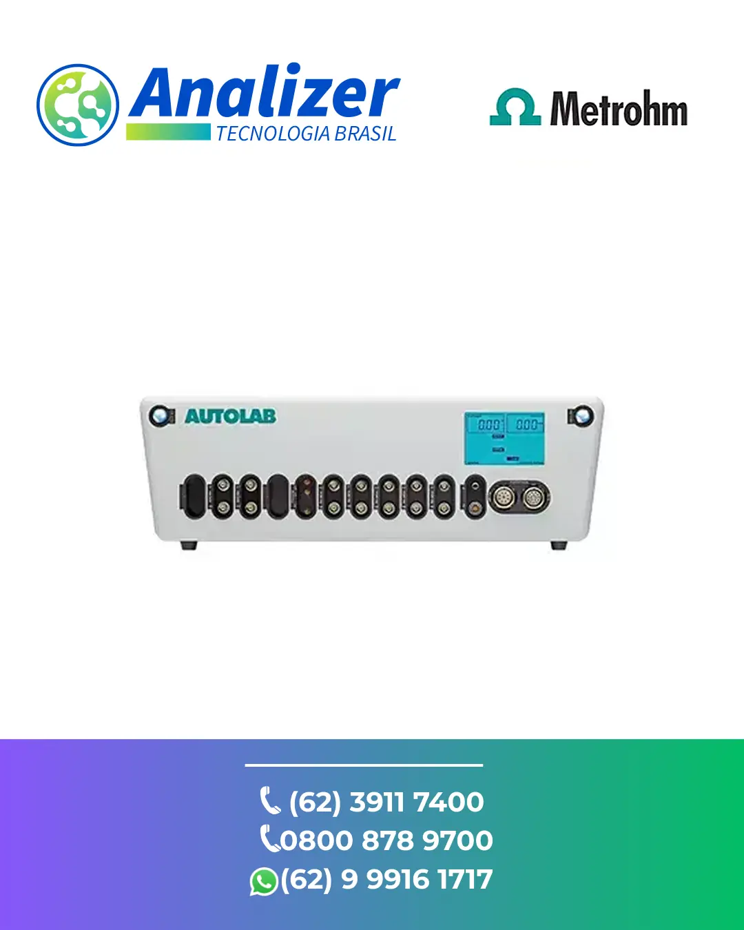 AJUSTE POTENCIOSTATO GALVANOSTATO MODULAR AUTOLAB AUT302N MBA SMETROHM BRASIL