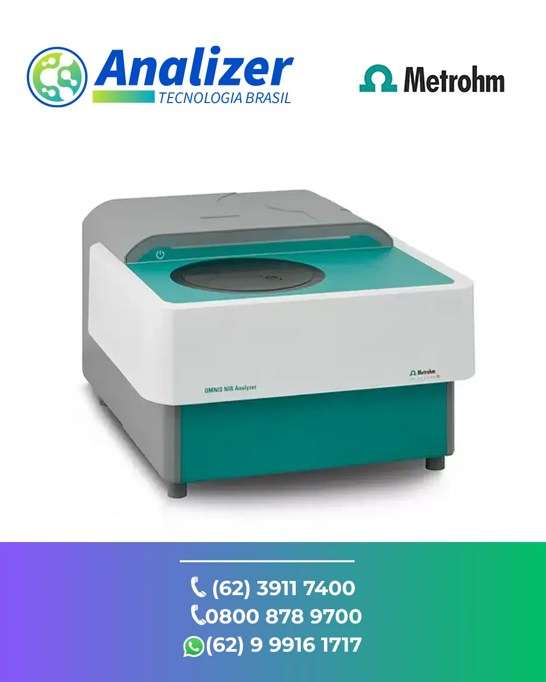 ASSISTÊNCIA ANALISADOR SÓLIDO OMNIS NIR METROHM BRASIL