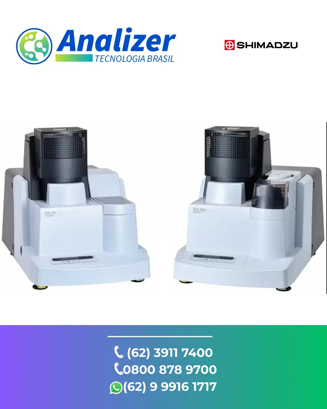 ASSISTÊNCIA ANALIZADOR TERMOGRAVIMETRICO DTG 60 SHIMADZU BRASIL