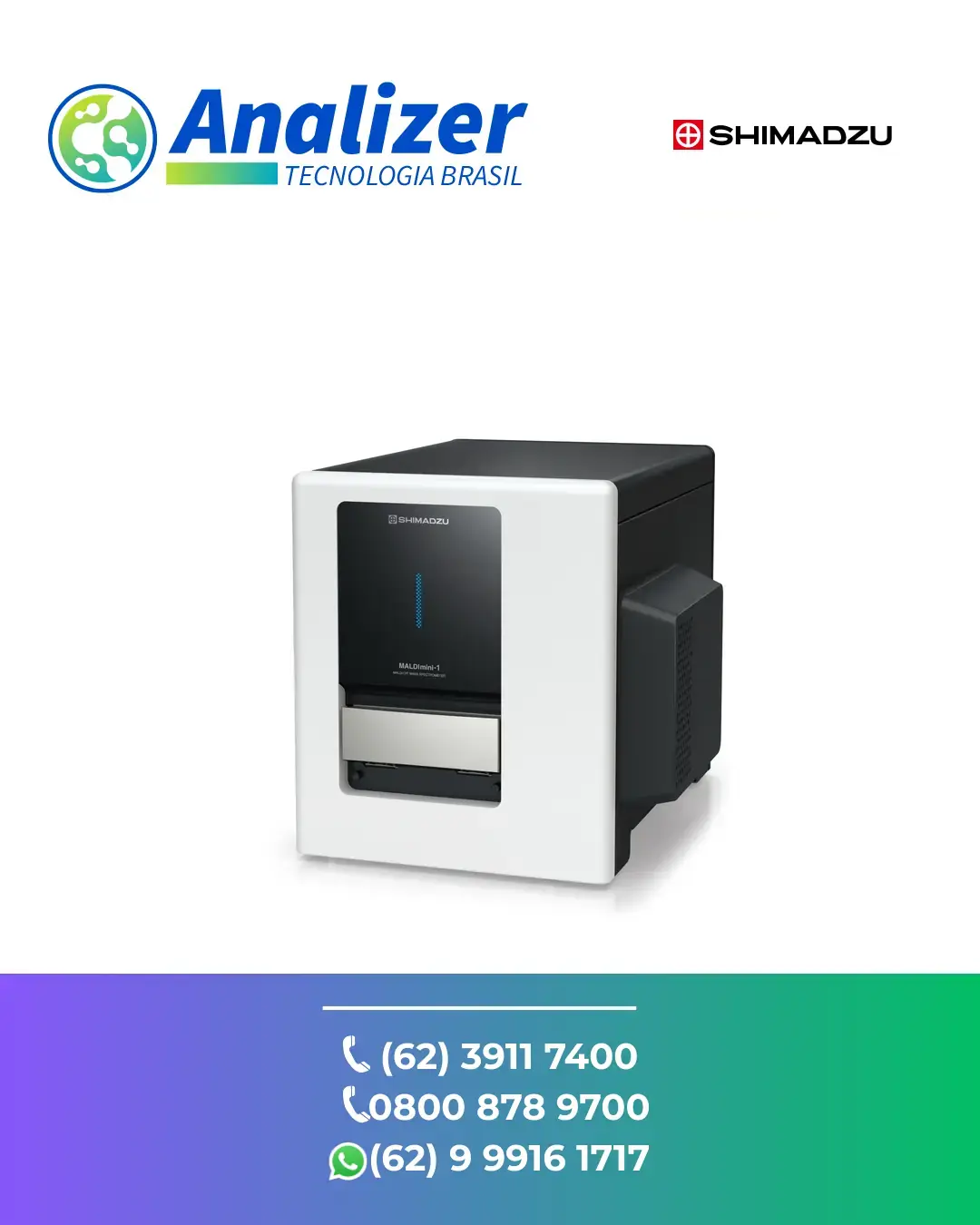 ASSISTÊNCIA ESPECTROMETRO DE MASSA MALDIMINI 1 SHIMADZU BRASIL