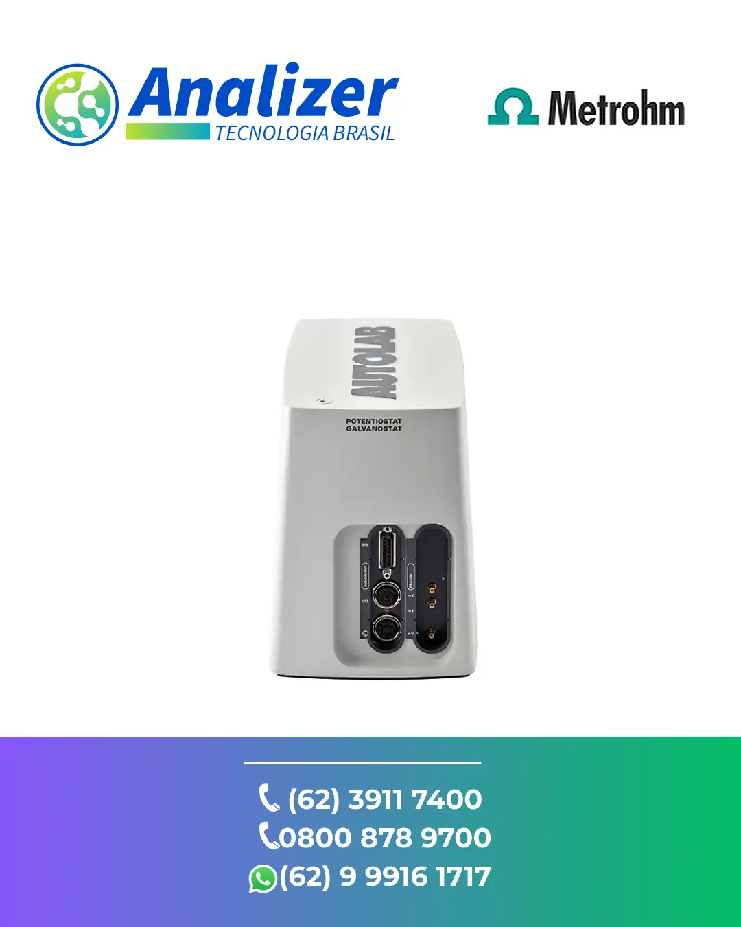 ASSISTÊNCIA POTENCIOSTATO GALVANOSTATO COMPACTO AUTOLAB IMP METROHM BRASIL