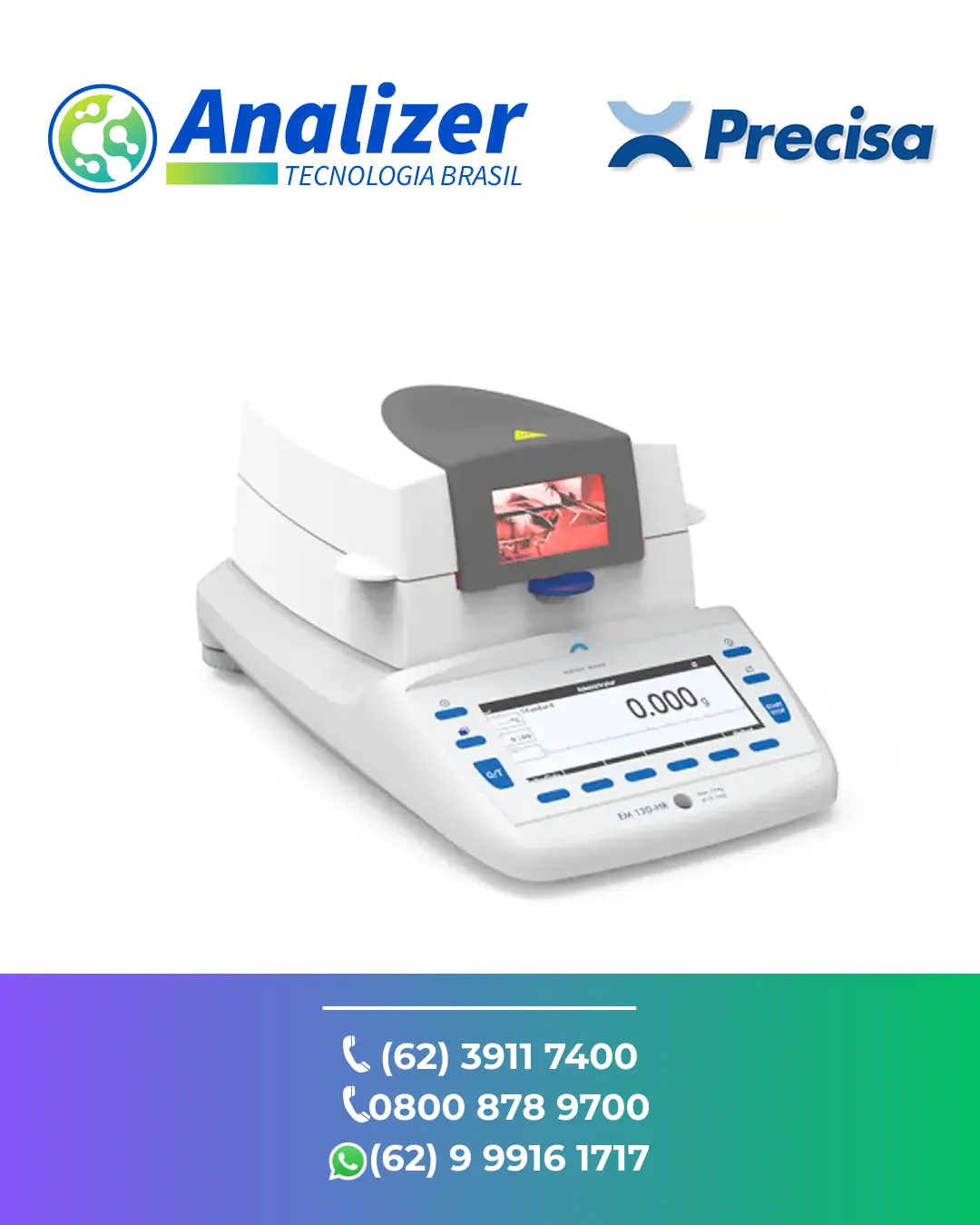 ASSISTÊNCIA TÉCNICA ANALISADOR DE UMIDADE SERIES 365 PRECISA BRASIL