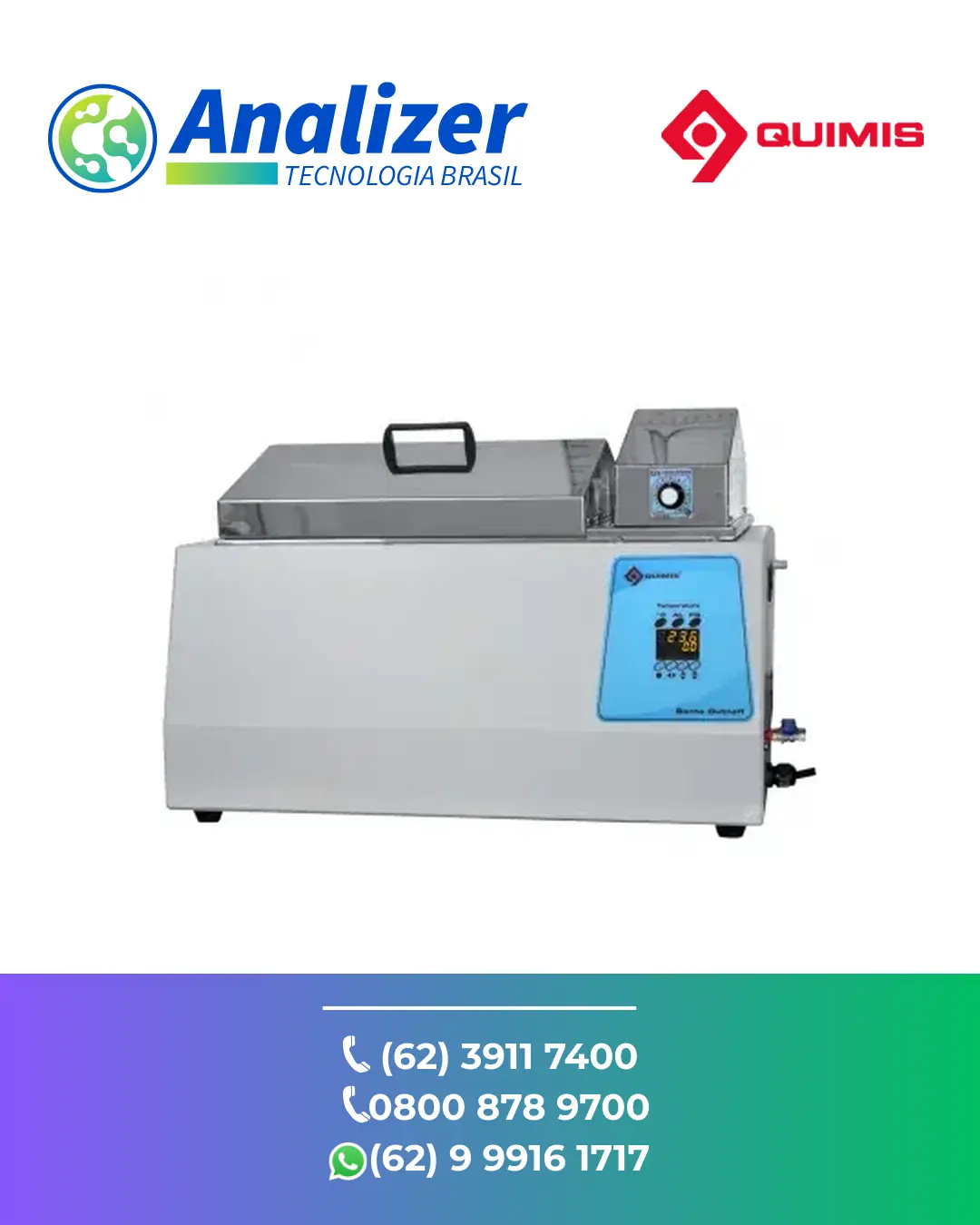 ASSISTÊNCIA TÉCNICA EQUIPAMENTOS BANHO DUBNOFF DIGITAL Q226M QUIMIS BRASIL