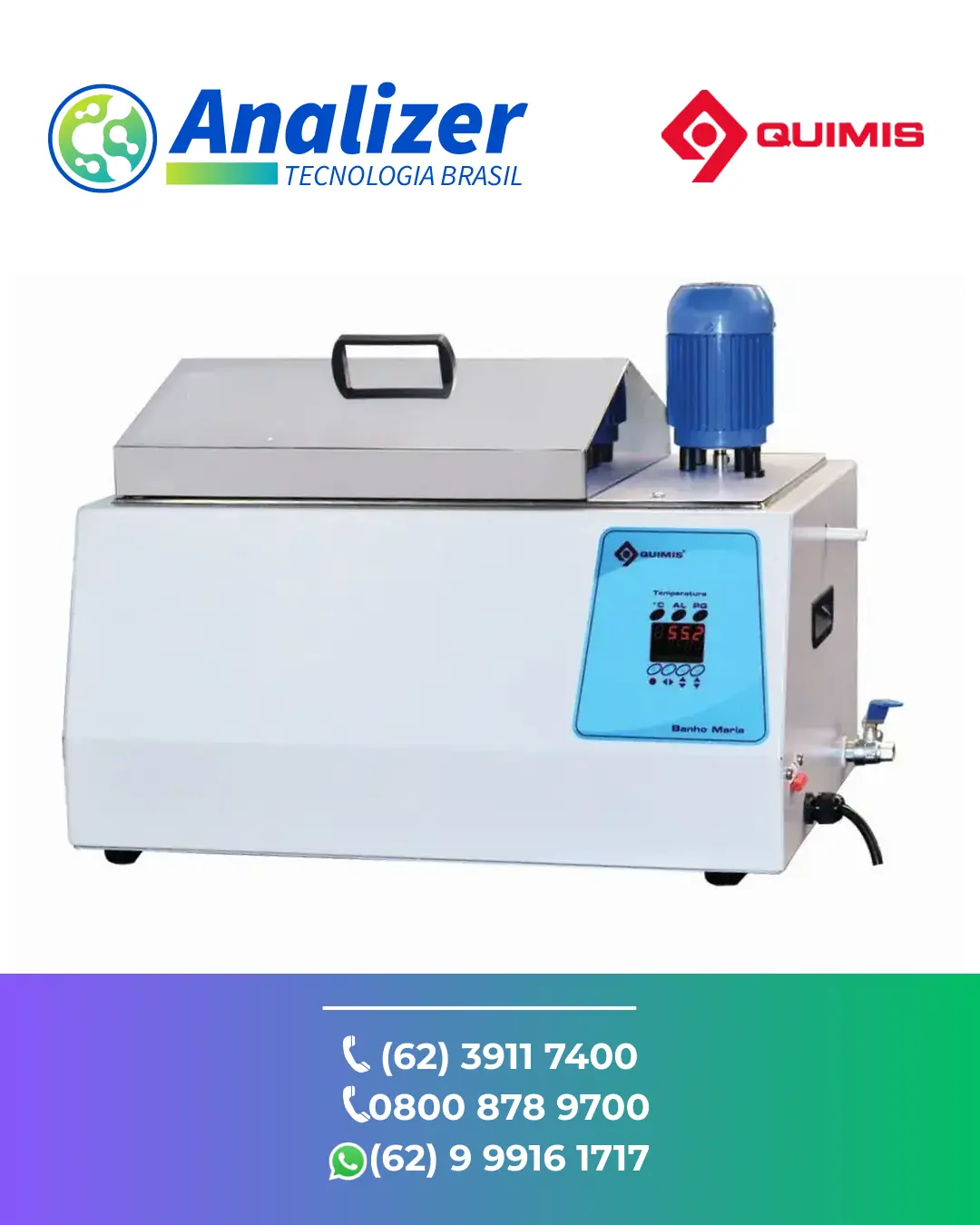 ASSISTÊNCIA TÉCNICA EQUIPAMENTOS BANHO MARIA COM CIRCULACAO INTERNA Q215M QUIMIS BRASIL