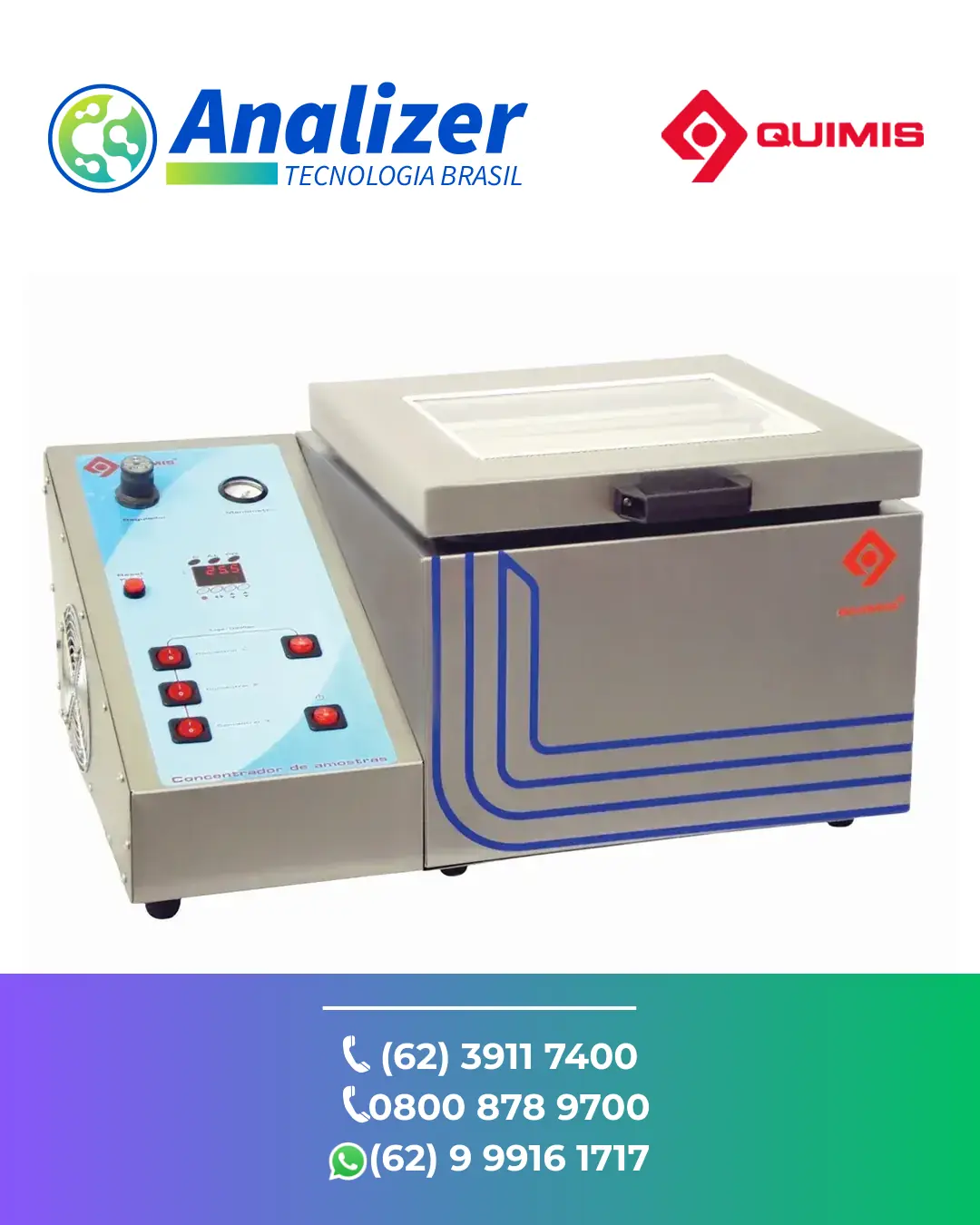 ASSISTÊNCIA TÉCNICA EQUIPAMENTOS CONCENTRADOR DE AMOSTRAS Q212C QUIMIS BRASIL