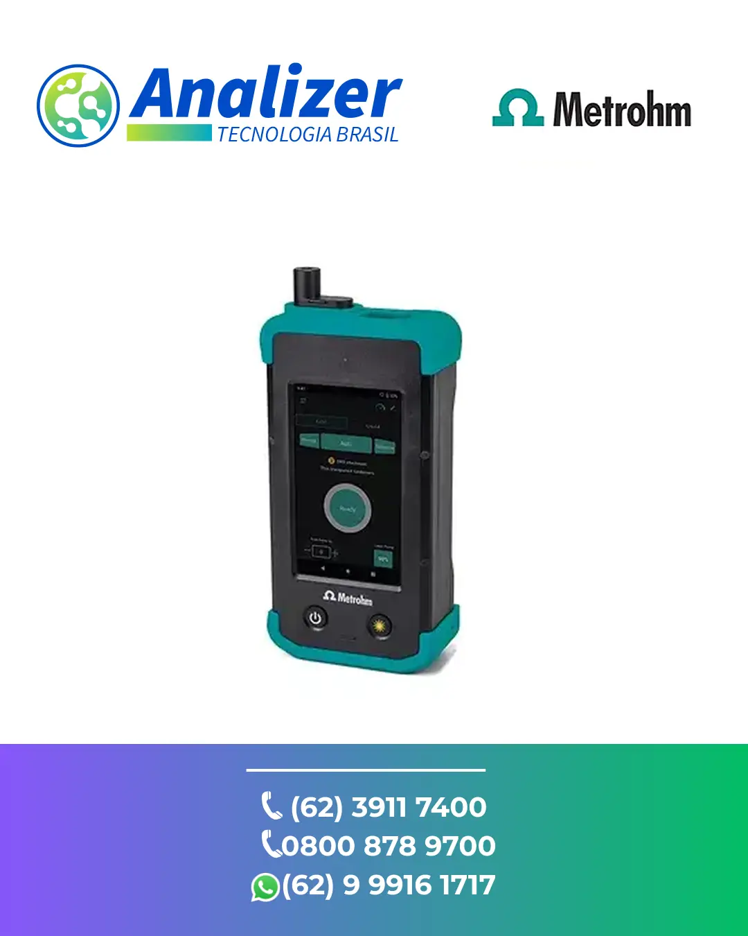 ASSISTÊNCIA TÉCNICA EQUIPAMENTOS ESPECTROSCOPIA HAMAN TACTICID 1064 ST FLEX METROHM BRASIL