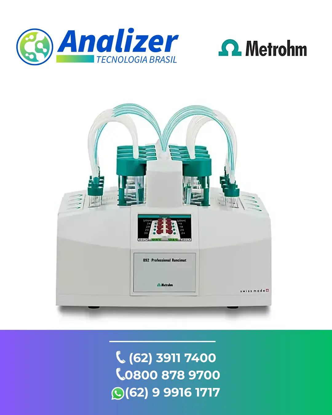 ASSISTÊNCIA TÉCNICA EQUIPAMENTOS RANCIMAT 892 PROFESSIONAL METROHM BRASIL