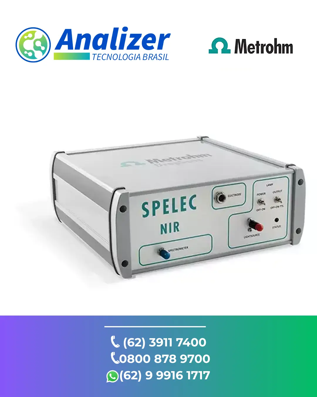ASSISTÊNCIA TÉCNICA EQUIPAMENTOS SPELEC NIR INSTRUMENT DRP SPELEC NIR METROHM BRASIL