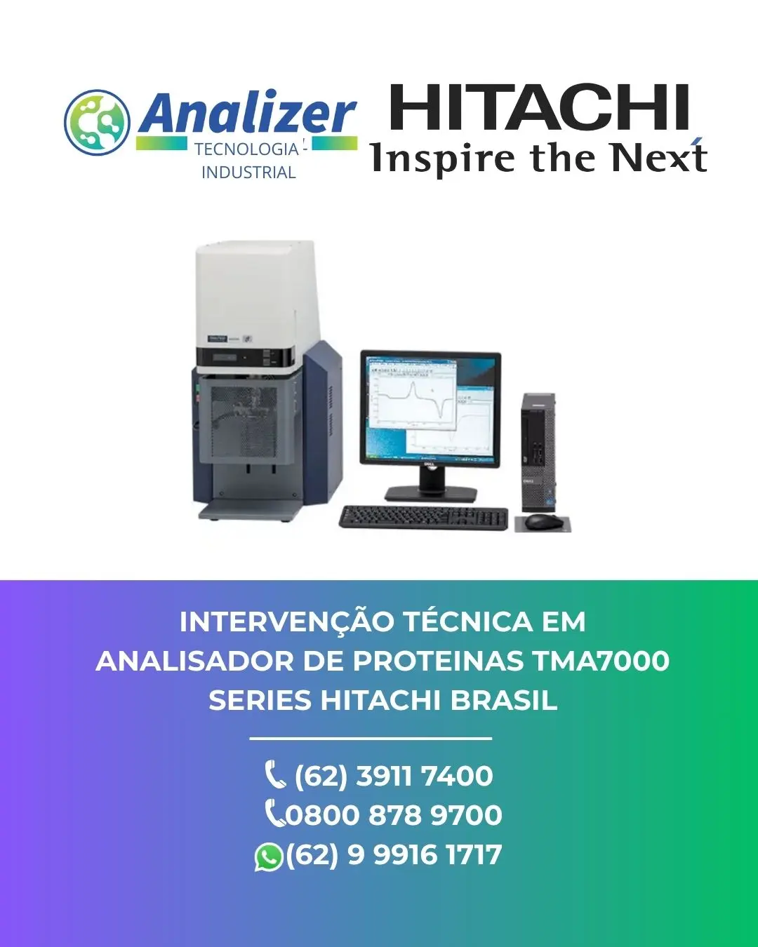 CONSERTO ANALISADOR DE PROTEINAS TMA7000 SERIES BRASIL