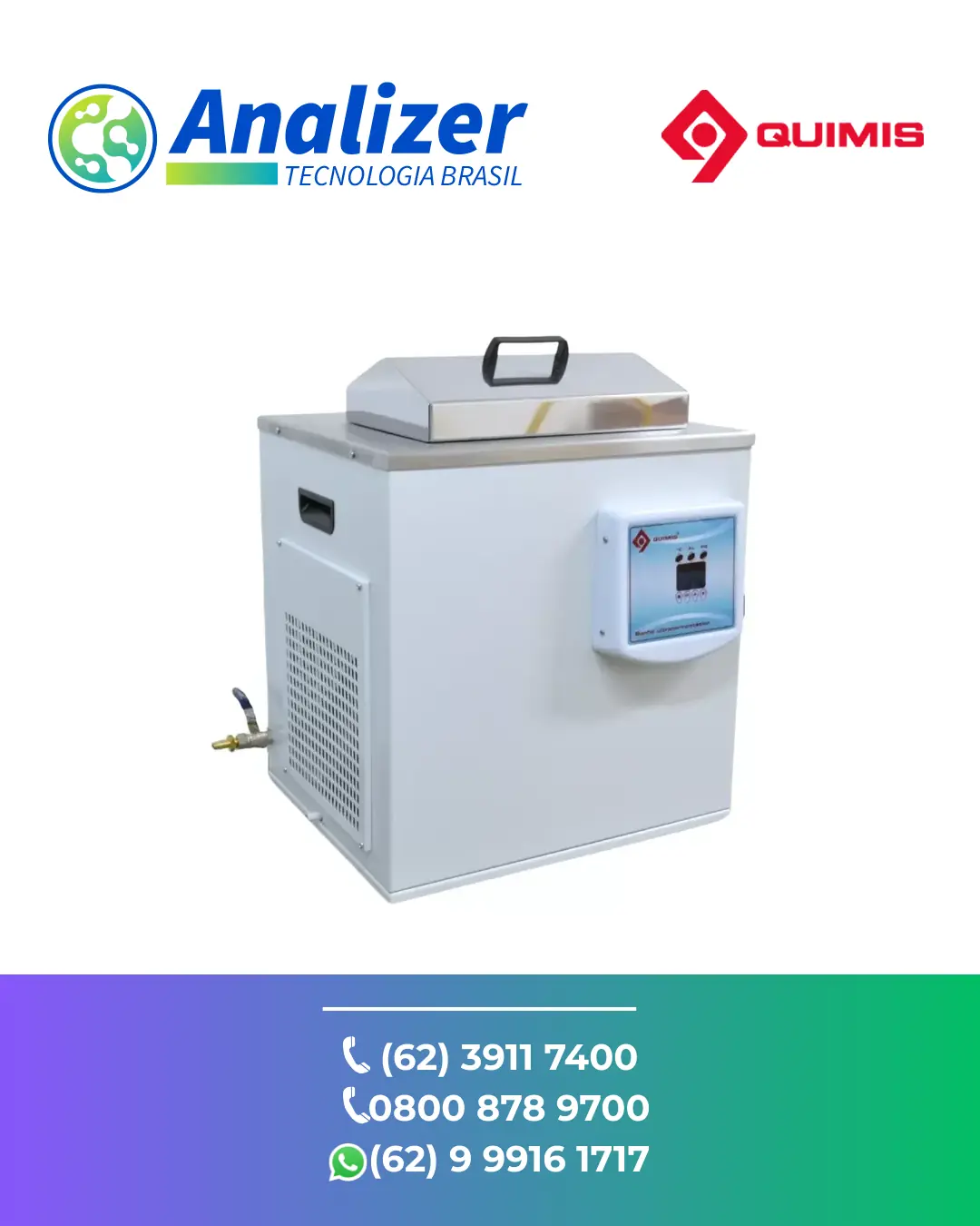 CONSERTO BANHO TERMOSTÁTICO COM CIRCULACAO E REFRIGERACAO 0 A 90°C Q214M BI QUIMIS BRASIL