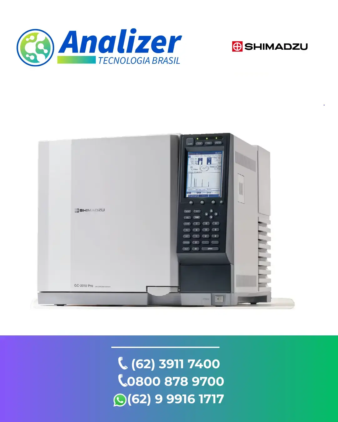 CONSERTO EM CROMATOGRAFO DE GASES GC 2010 PRO SHIMADZU BRASIL