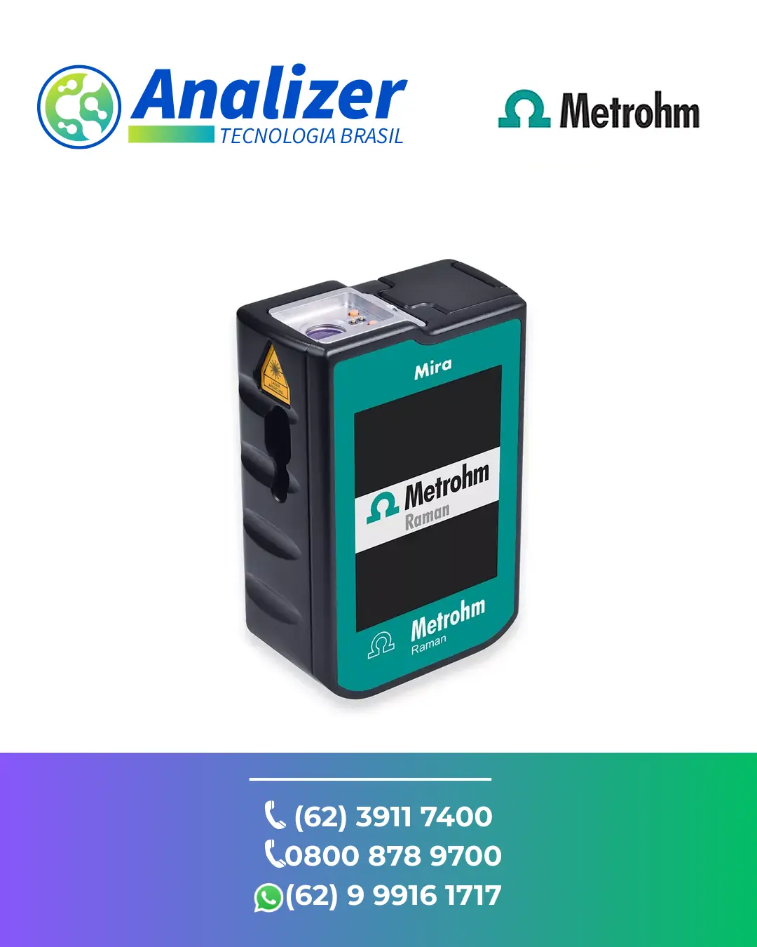 CONSERTO EM ESPECTROSCOPIA RAMAN MIRA P BASIC METROHM BRASIL