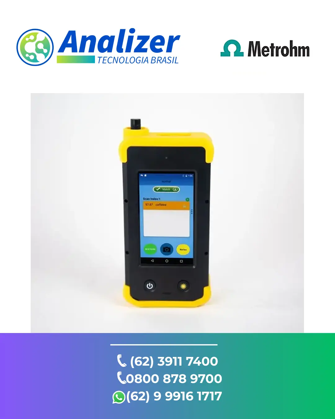 CONSERTO EM ESPECTROSCOPIA RAMAN TACTICID MOBILE METROHM BRASIL