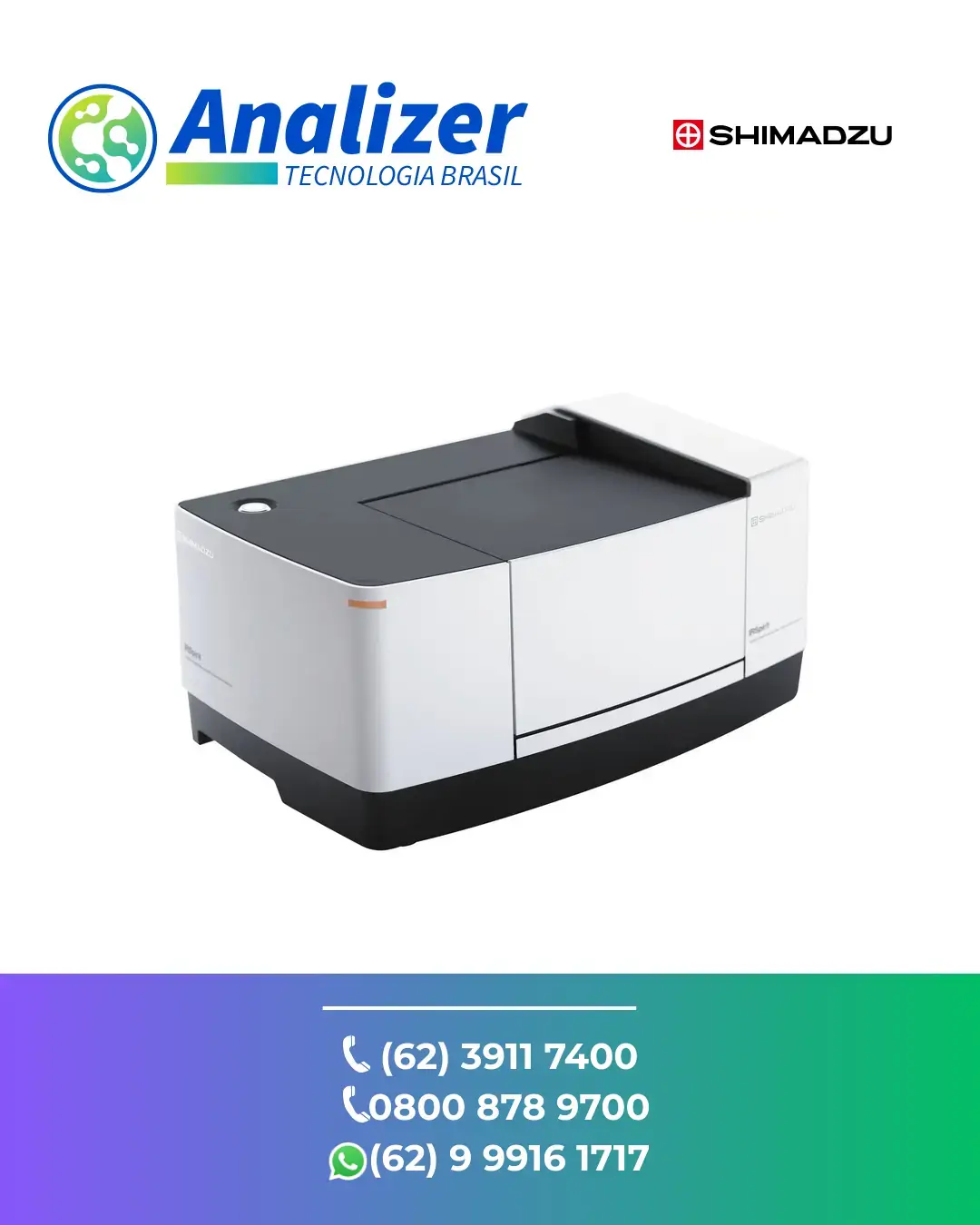 CORREÇÃO ESPECTROFOTOMETRO FTIR IRSPIRIT TX SHIMADZU BRASIL