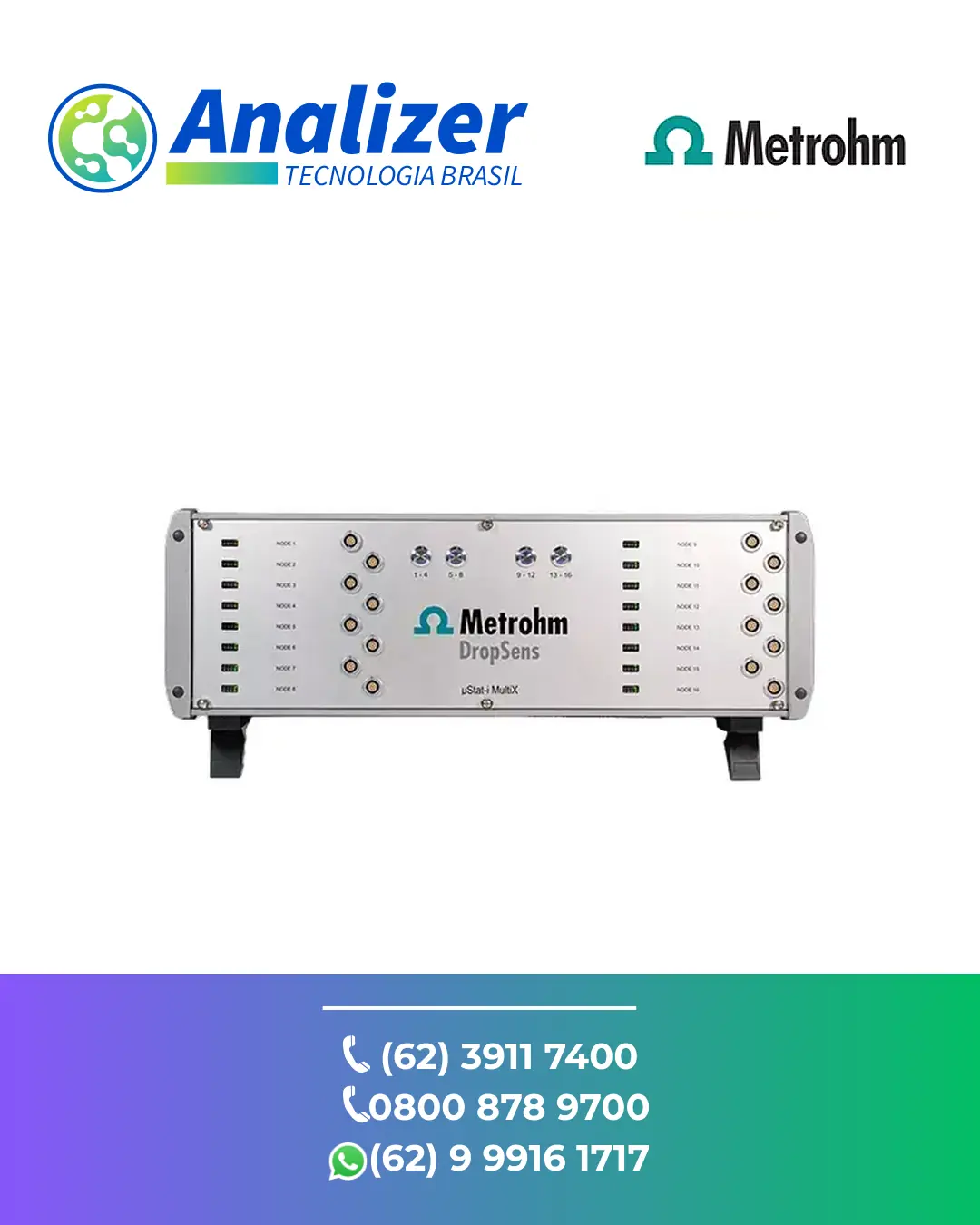 CORREÇÃO MULTI POTENCIOSTATO GALVANOSTATO DRP STAT I MULTIX METROHM BRASIL