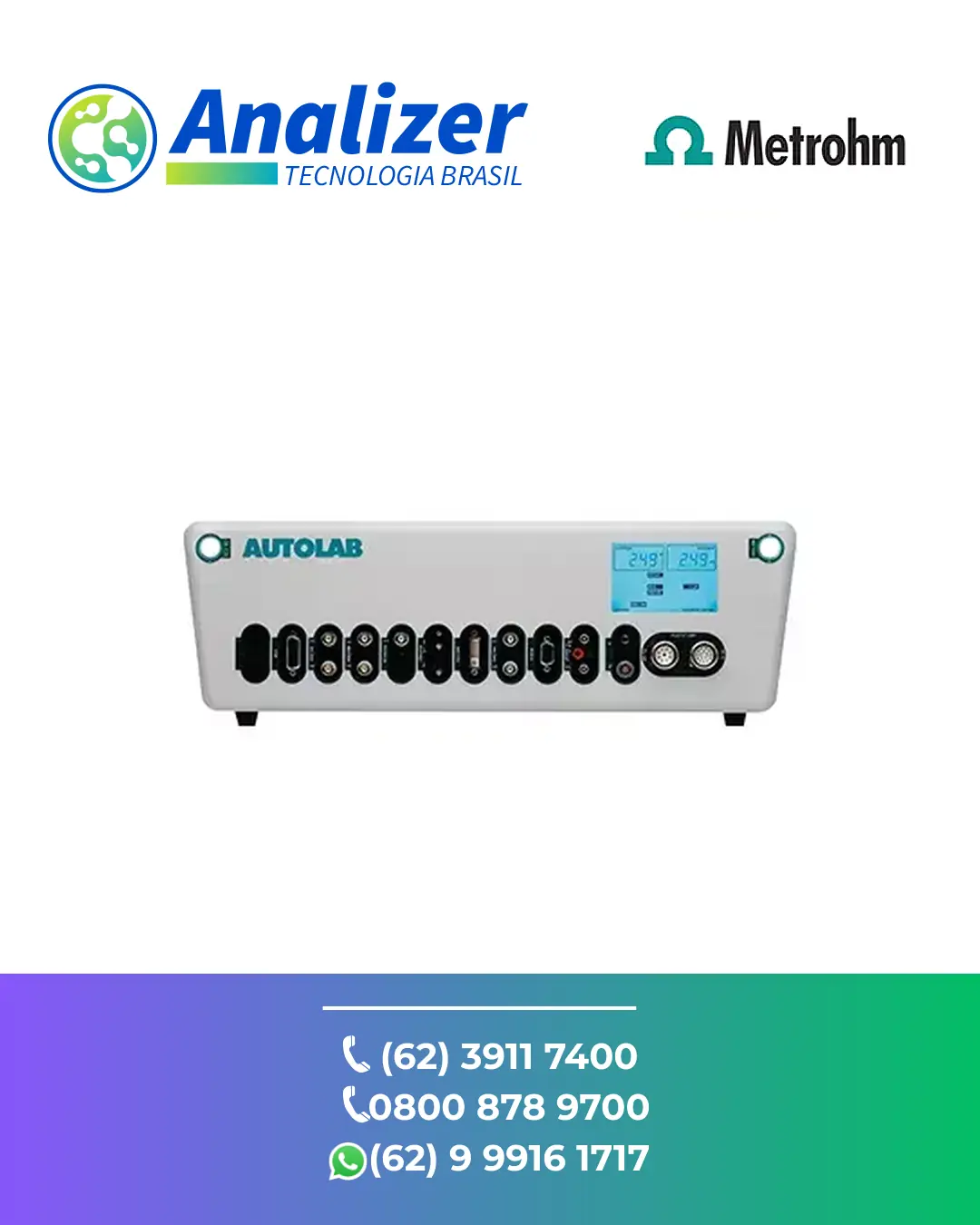 CORREÇÃO POTENCIOSTATO GALVANOSTATO MODULAR AUTOLAB PGSTAT302N METROHM BRASIL