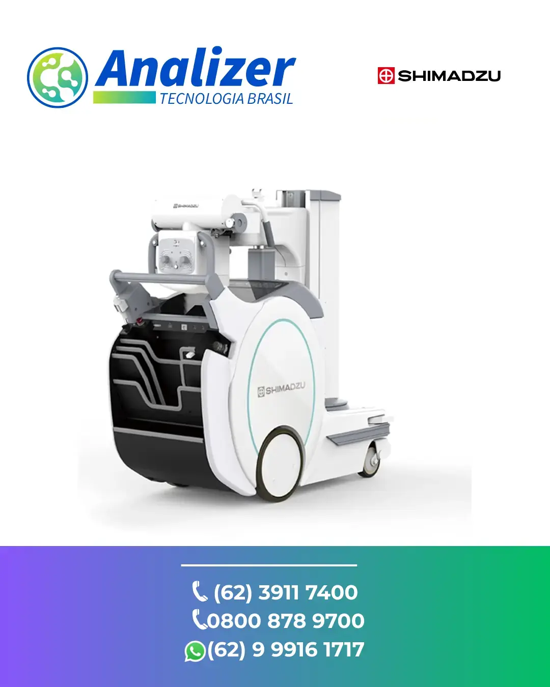 CORREÇÃO SISTEMA DE RAIOS X MOVEL DIGITAL MOBILEDART EVOLUTION MX8C SHIMADZU BRASIL