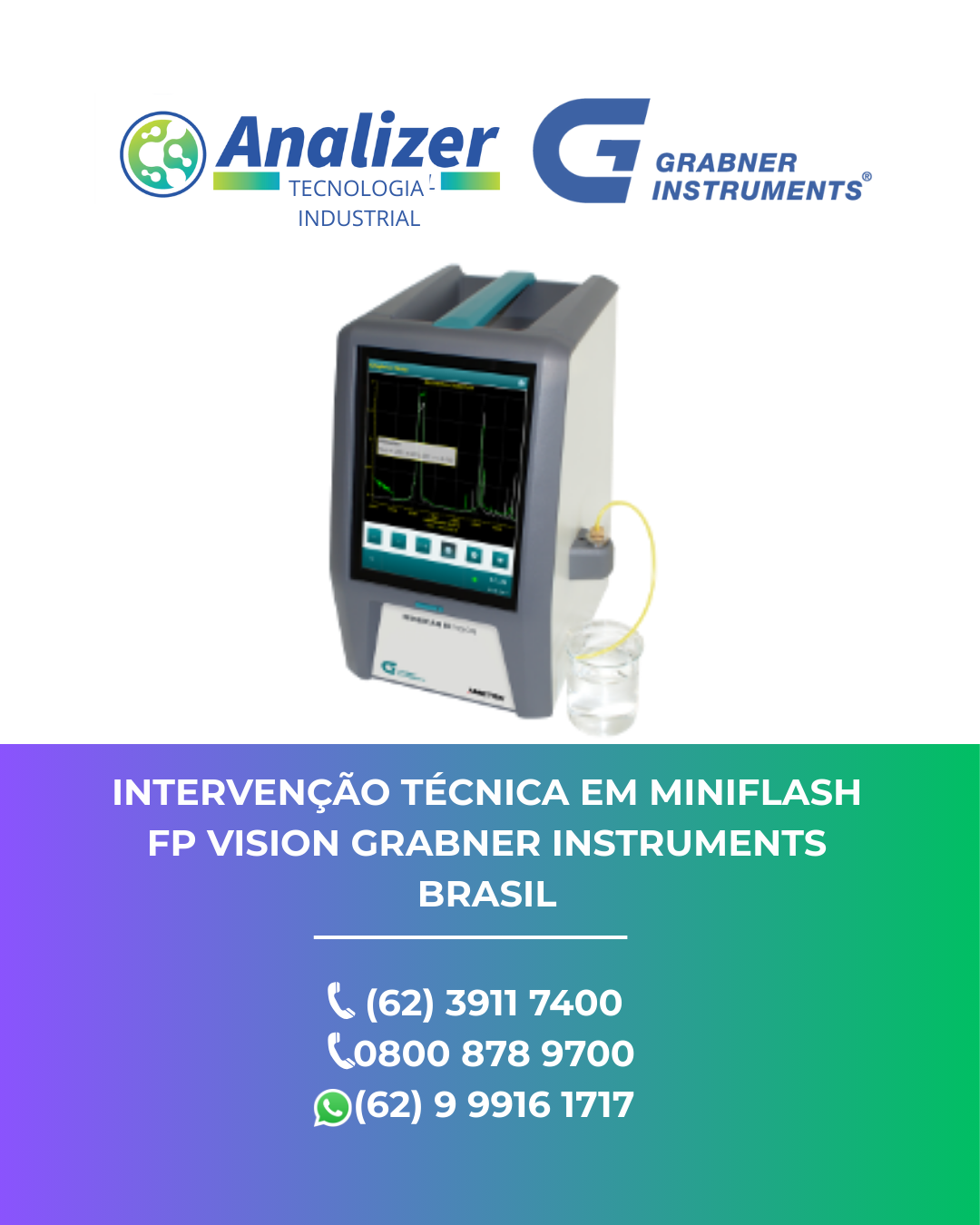 INTERVENÇÃO TÉCNICA EM MINIFLASH FP VISION GRABNER INSTRUMENTS BRASIL