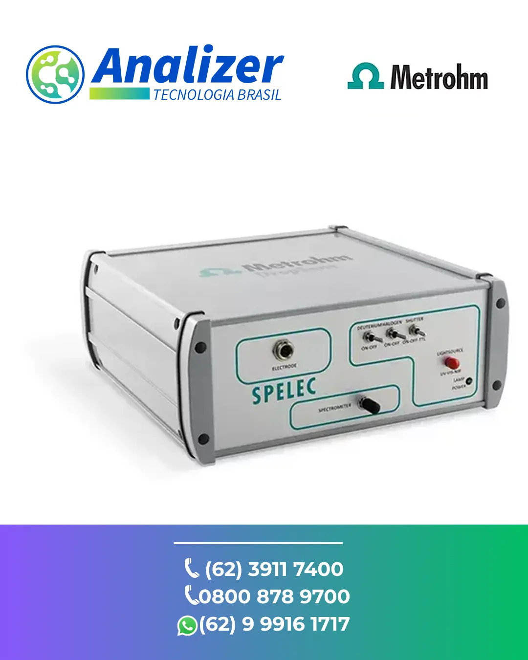 INTERVENÇÃO SPELEC VIS VIR INSTRUMENT DRP SPELEC1050 METROHM BRASIL