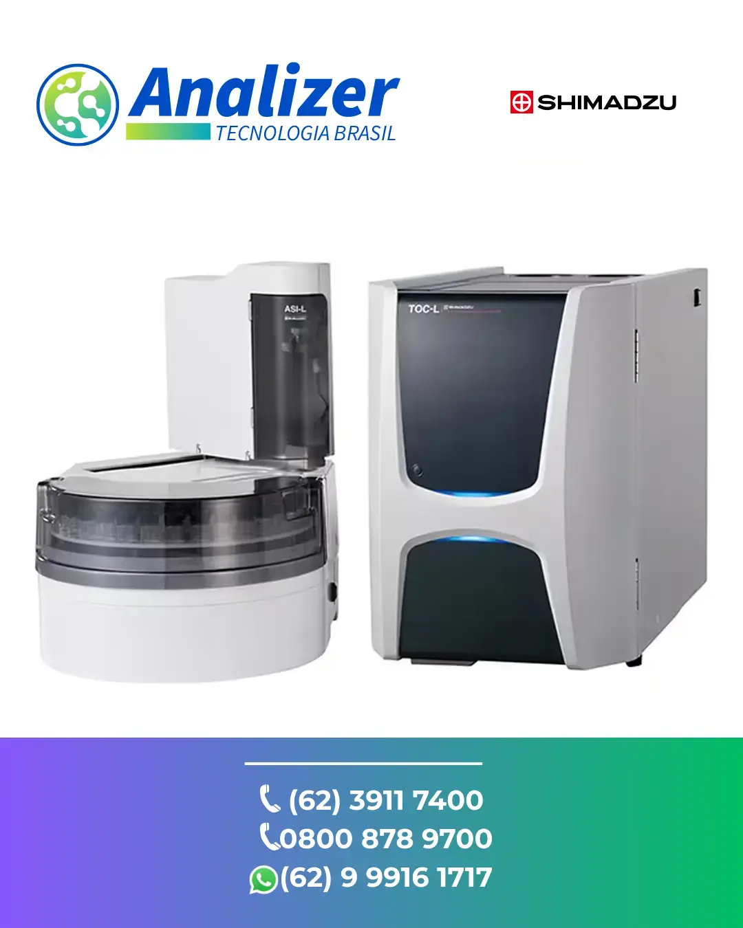 MANUTENÇÃO CORRETIVA EM ANALISADOR DE CARBONO ORGANICO TOTAL TOC L SHIMADZU BRASIL