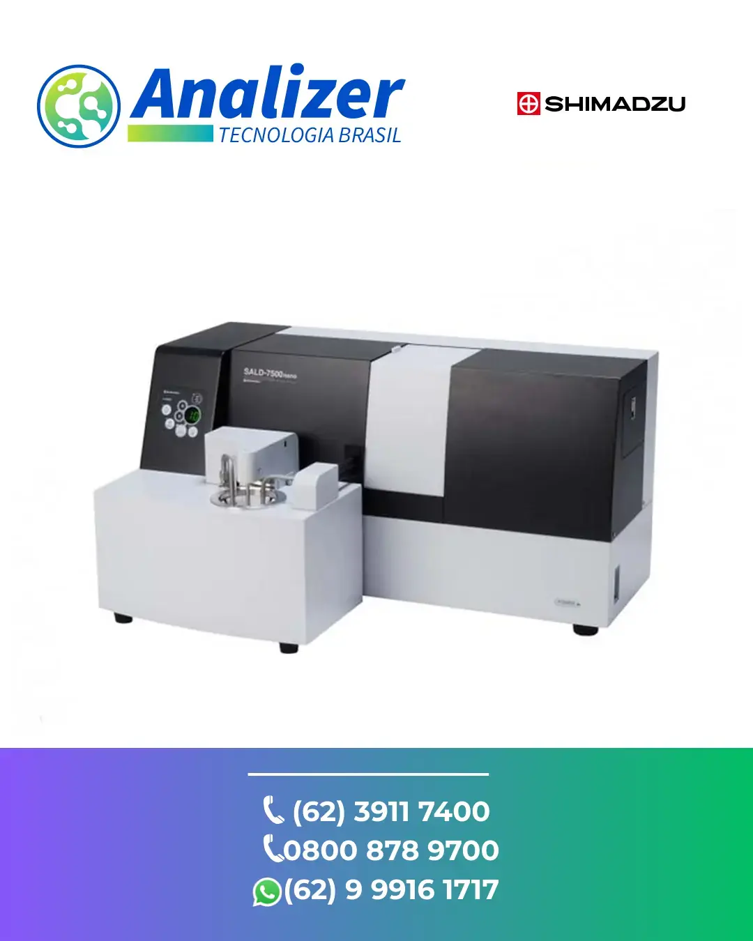 MANUTENÇÃO EM ANALISADOR LASER DIFRACAO DE PARTICULAS SALD 7500NANO SHIMADZU BRASIL