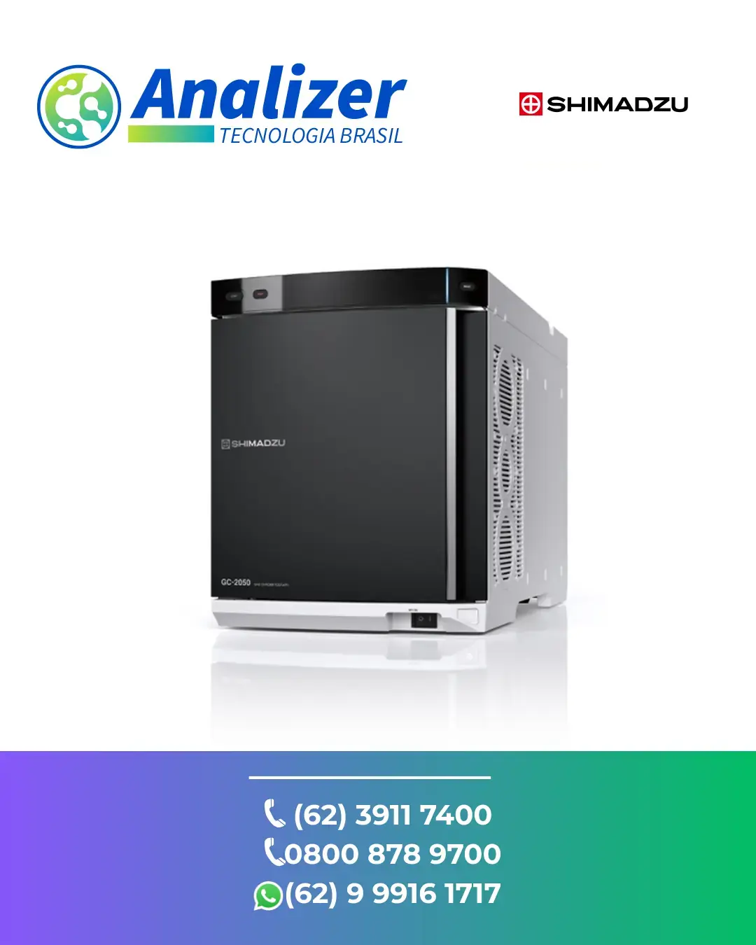 MANUTENÇÃO EM CROMATOGRAFO DE GASES BREVIS GC 2050 SHIMADZU BRASIL