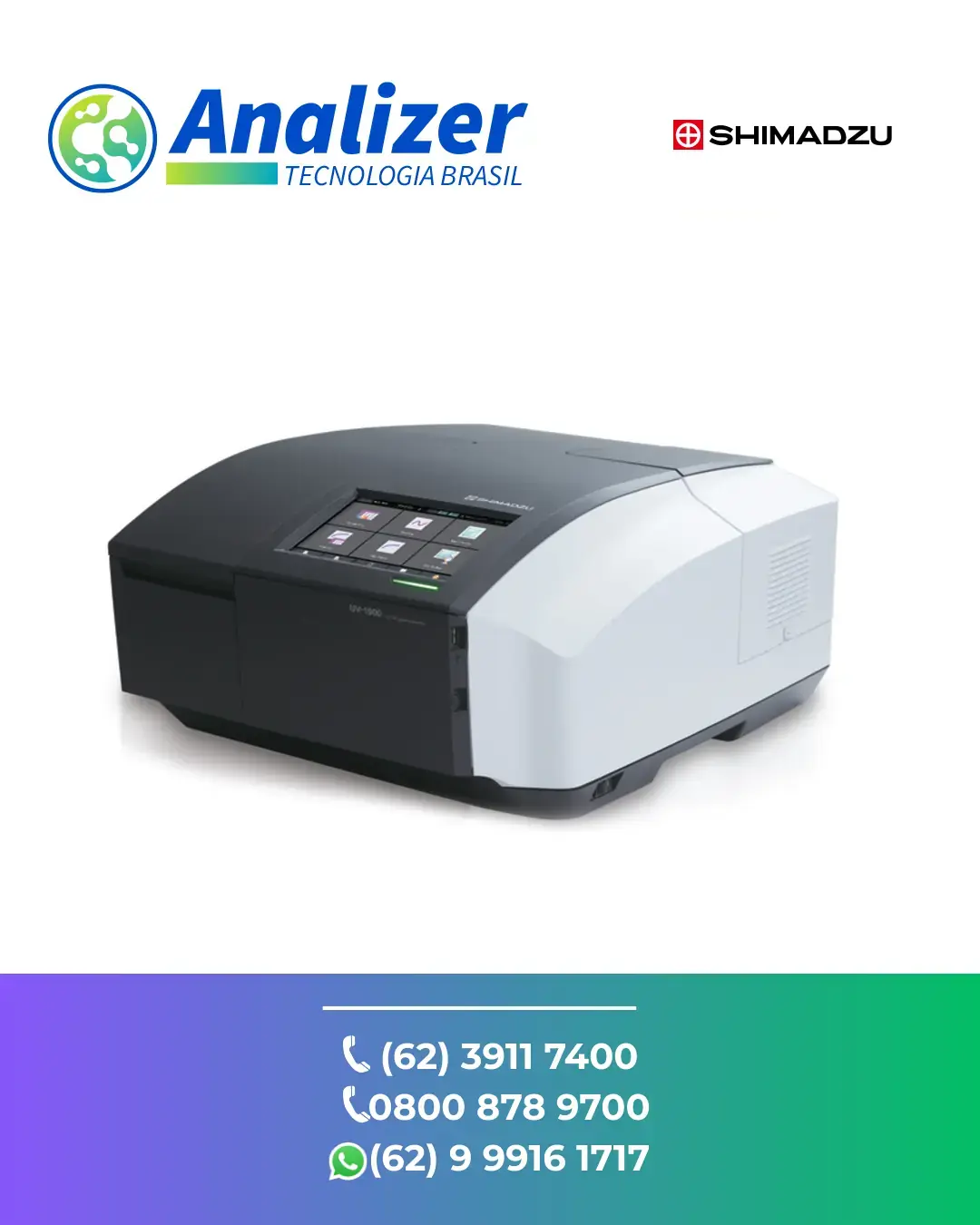 MANUTENÇÃO EM ESPECTROFOTOMETRO UV VIS UV 1900I SHIMADZU BRASIL