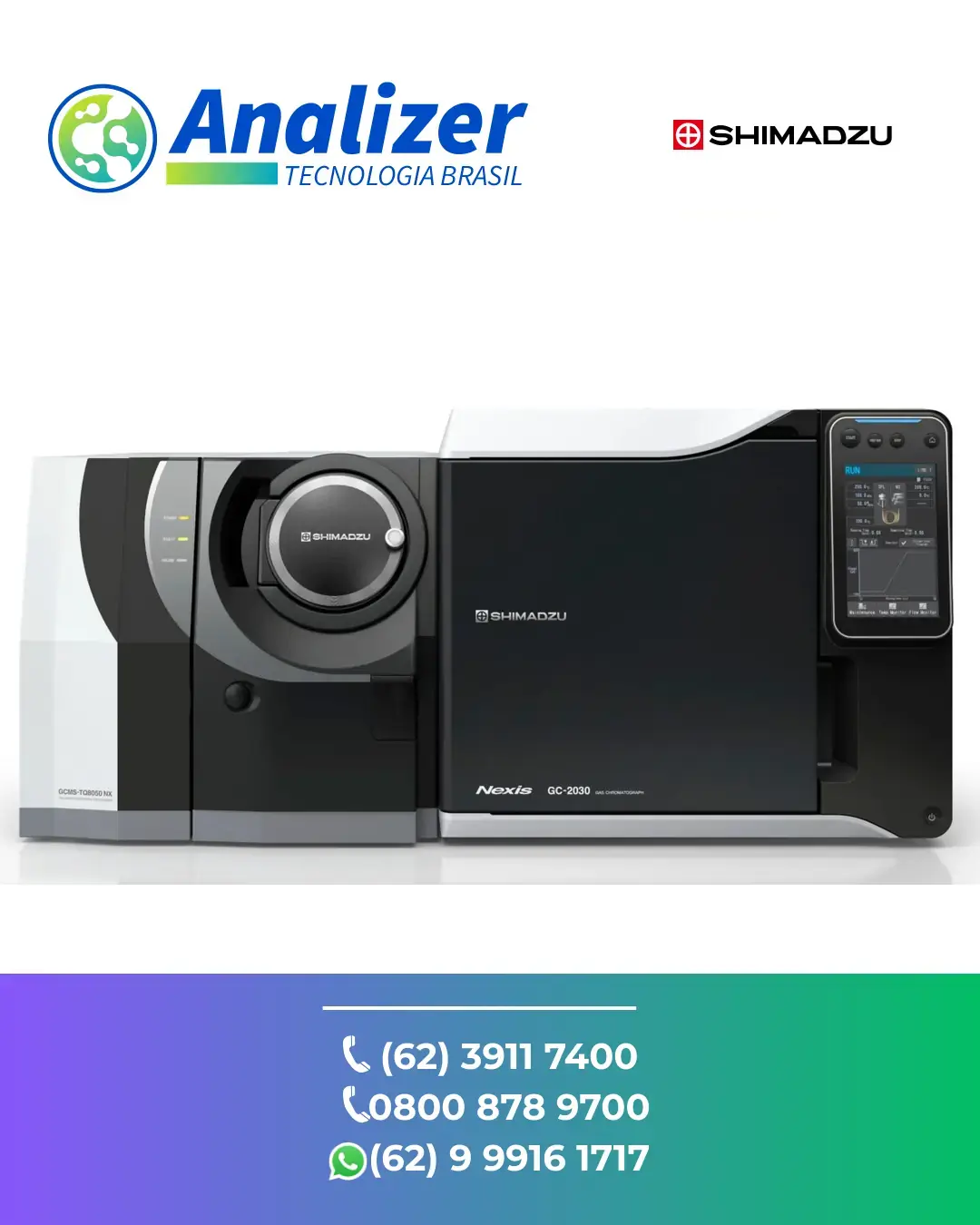 MANUTENÇÃO EM SISTEMA CROMATOGRAFIA GASOSA ESPECTROMETRIA DE MASSAS TQ8050 NX SHIMADZU BRASIL