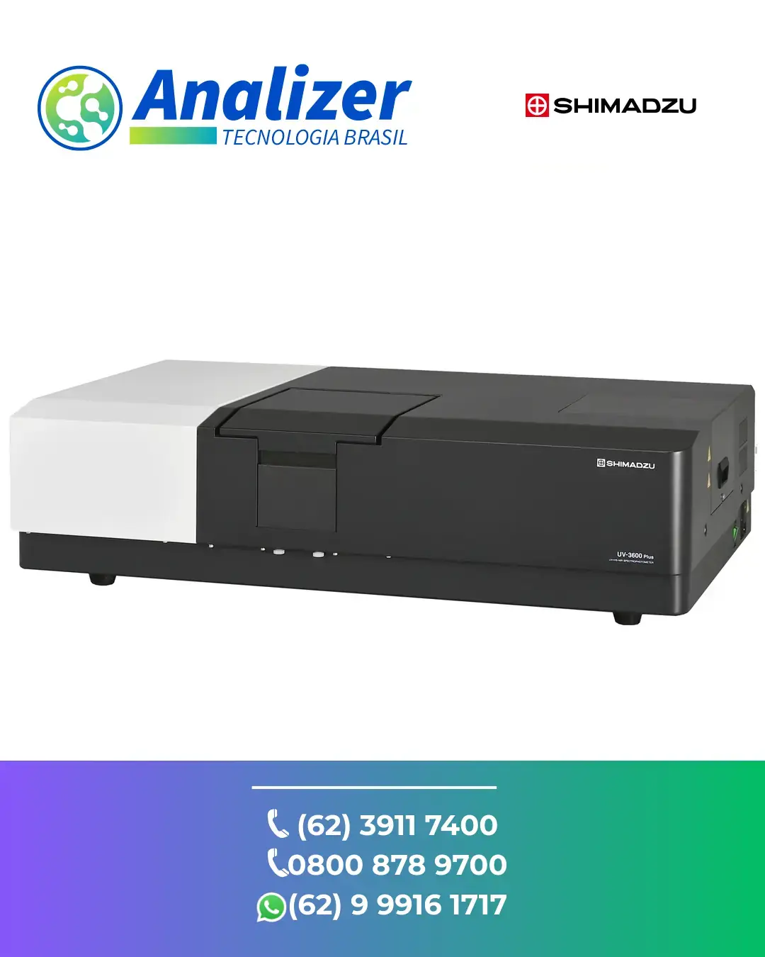 MANUTENÇÃO ESPECTROFOTOMETRO UV VIS UV 3600I PLUS SHIMADZU BRASIL