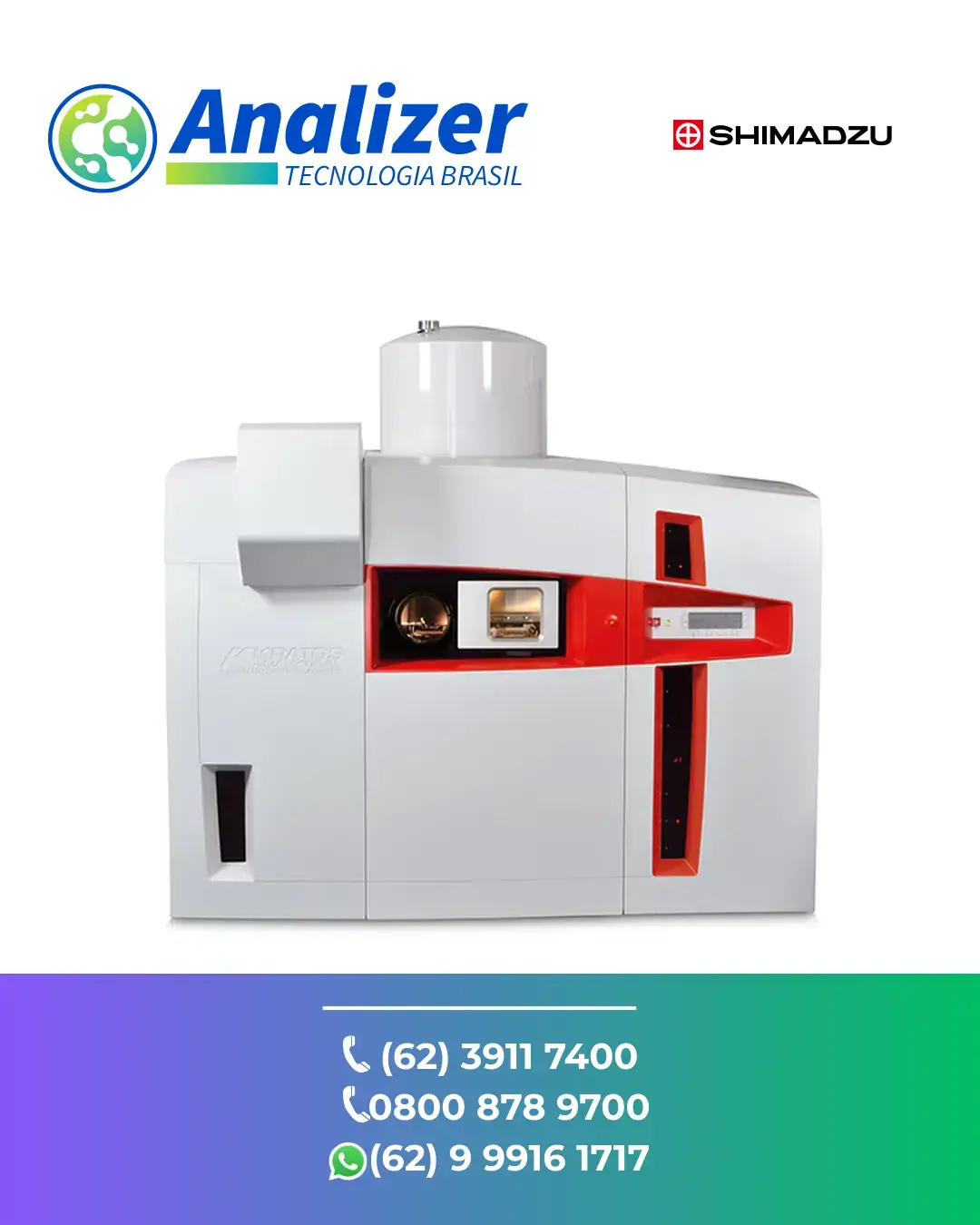 MANUTENÇÃO ESPECTROMETRO DE FOTOELETRONS DE RAIOS X KRATOS AXIS NOVA SHIMADZU BRASIL