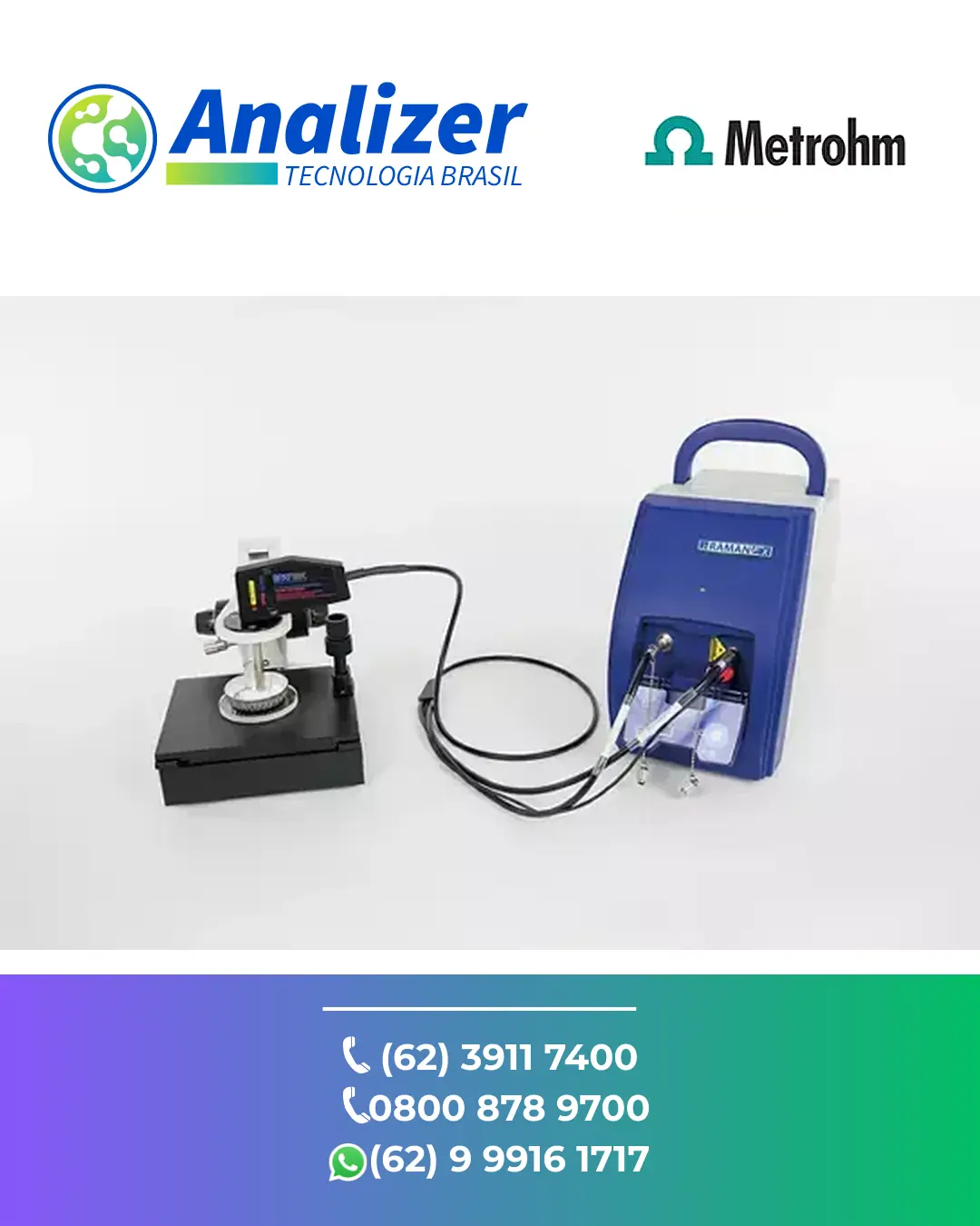 MANUTENÇÃO ESPECTROMETRO PORTATIL RAMAN I RAMAN EX METROHM BRASIL