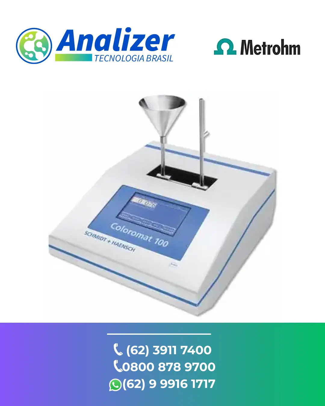 REPARO COLORÍMETRO COLOROMAT100 SCHMIDT+HAENSCH BRASIL