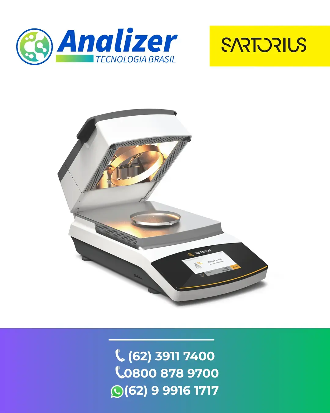 REPARO DE MEDIDOR DE UMIDADE SARTORIUS MA160 BRASIL