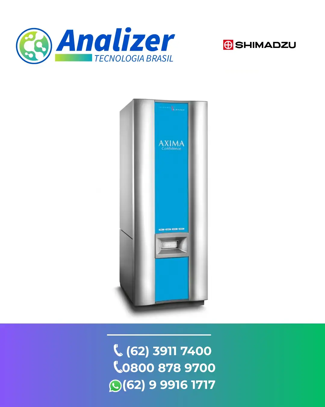 REPARO EM ESPECTROMETRO DE MASSA AXIMA CONFIDENCE SHIMADZU BRASIL