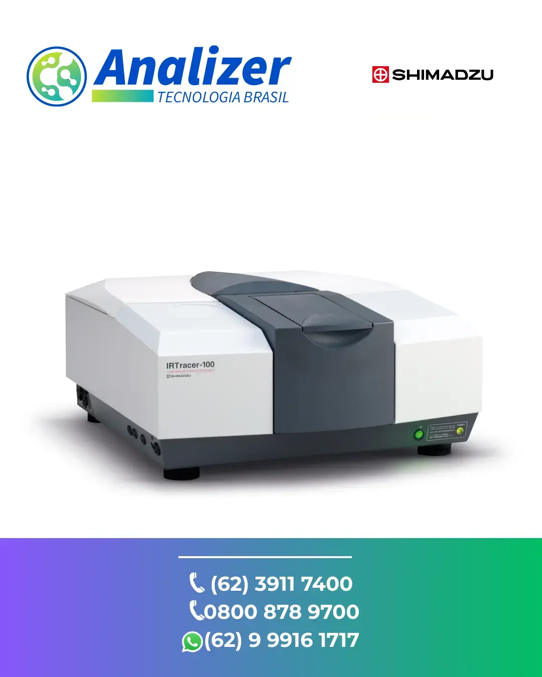 REPARO ESPECTROFOTOMETRO FTIR IRTRACER 100 SHIMADZU BRASIL