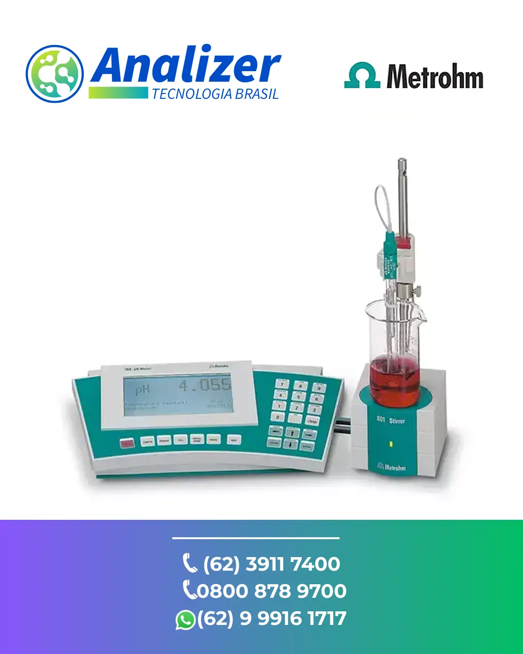 REPARO MEDIDOR DE PH 780 METROHM BRASIL